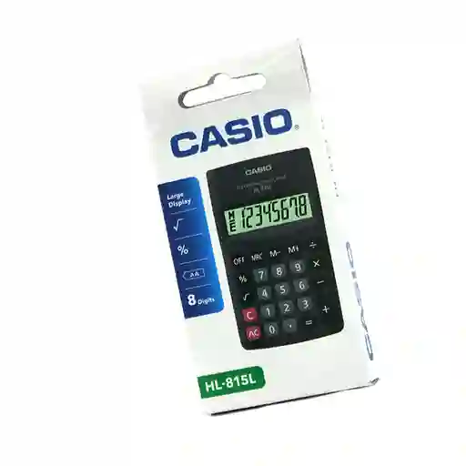 Casio Calculadora Hl 815L Bk W 8 Dígitos