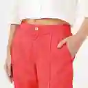 Pantalón Tiro Alto Bota Recta Rojo Talla 8 - 701587