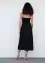 Vestido Valentin Negro Talla 18 Mujer Mango