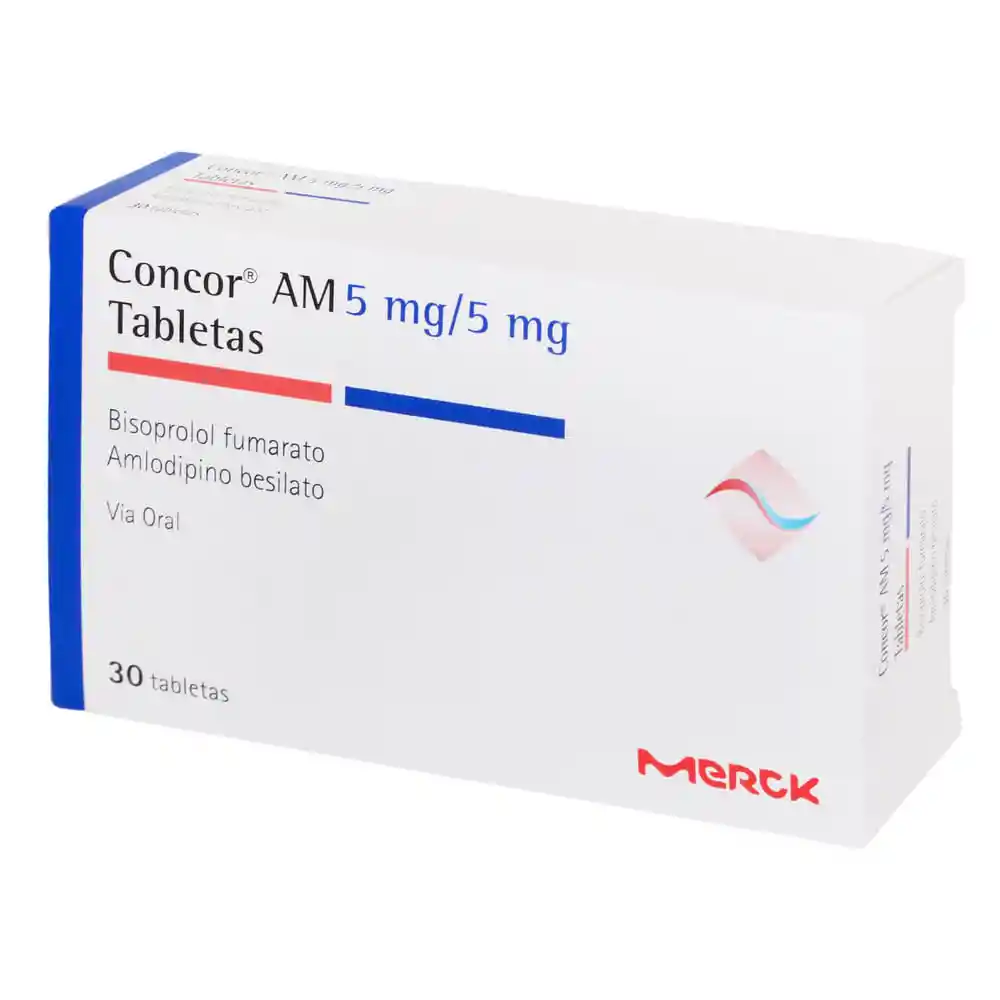 Concor AM Antihipertensivo (5 mg/5 mg) Tabletas