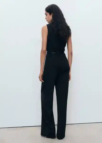 Enterizo Mono Martuki Negro Talla L Mujer Mango