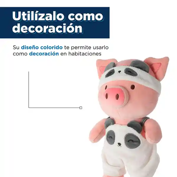 Peluche Banda Para el Cabello y Pijamas Pig Panda Miniso