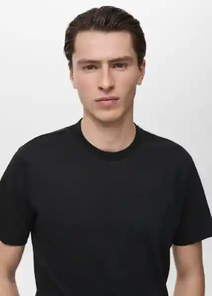 Camiseta Cherlo Negro Talla XS Hombre Mango