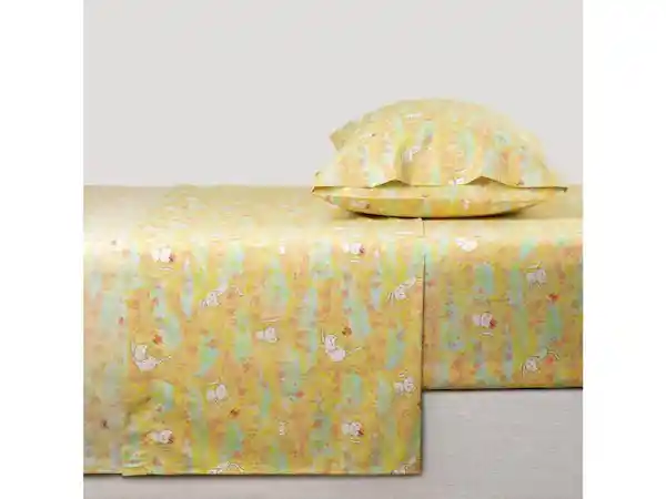 Set Sabanas Estampadas Niña Amarilla Casaideas