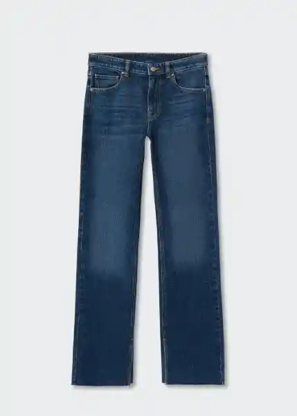 Jeans Elle Tejano Oscuro Talla 44 Mujer Mango