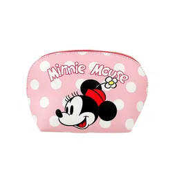 Cosmetiquera Forma Media Luna Mickey Mouse Minnie Rosa Miniso
