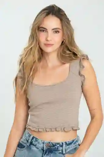 Top Mocha Color Café Taupe Talla S Ragged