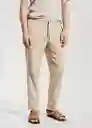 Pantalón Darren Beige Talla 46 Hombre Mango