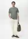 Camiseta Cherlo Khaki Talla L Hombre Mango