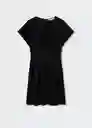 Vestido Cashew-H Negro Talla M Mujer Mango