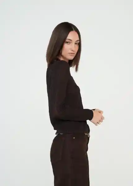 Tejido Mujer Café Ristretto Ultraoscuro Talla L 589g011 Naf Naf