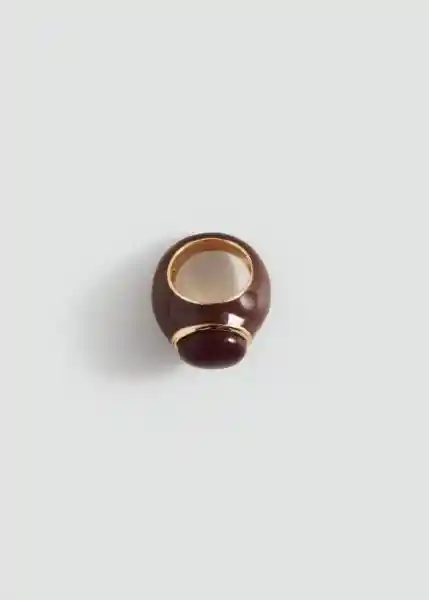 Anillo Sami Marrón Talla L Mujer Mango