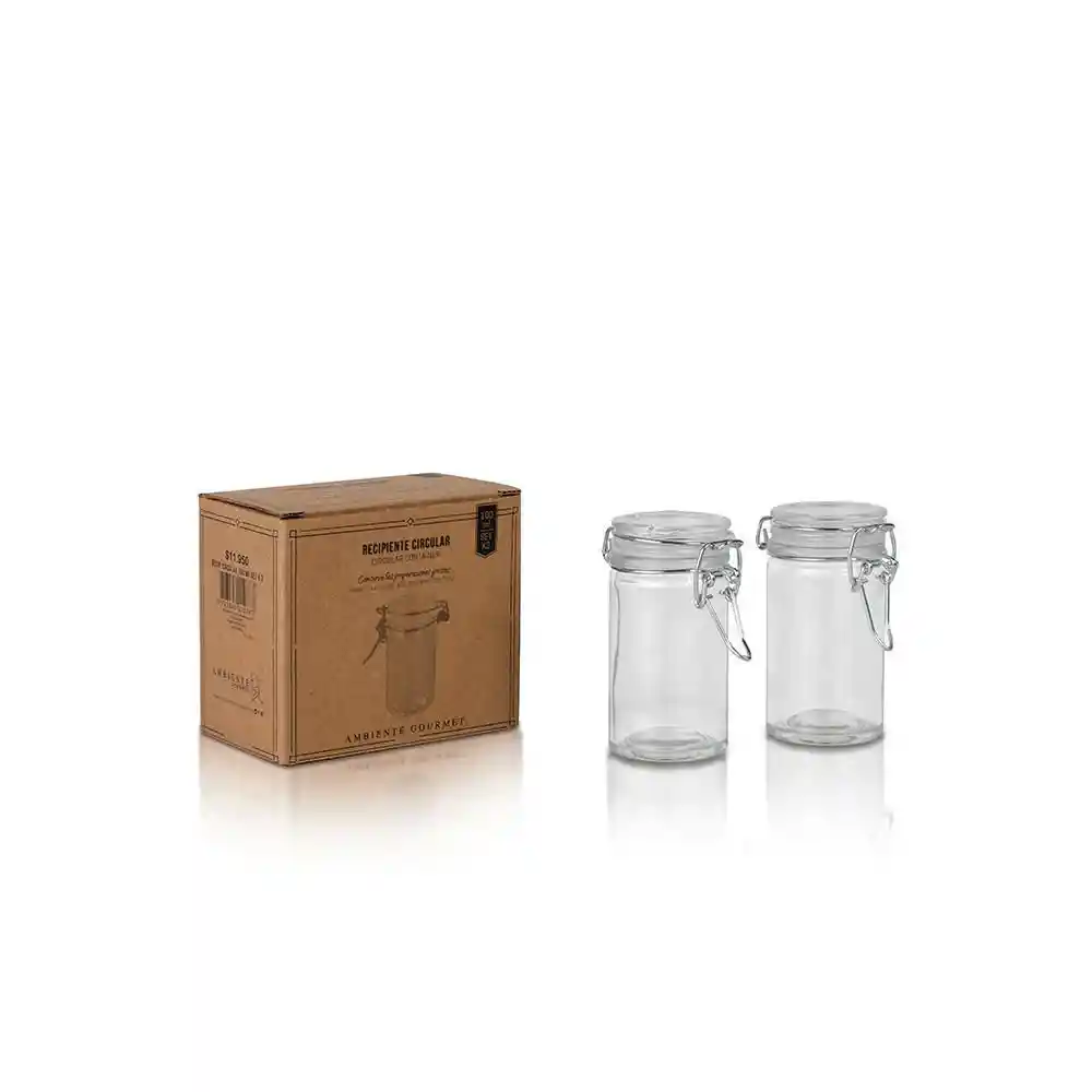 Ambiente Gourmet Set Recipiente Circular 100 mL