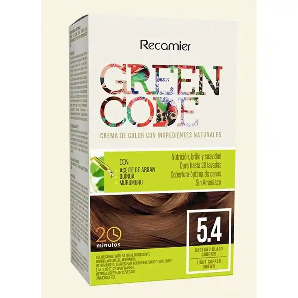 Green Code Coloración en Crema de Color Castaño Claro