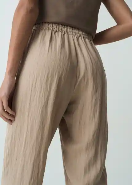 Pantalón Yumi Mujer Beige Polvillo Medio Talla M 532G380 Naf Naf
