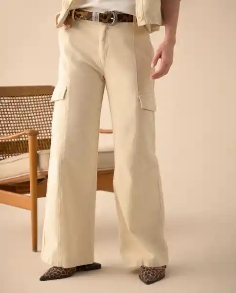 Pantalón Crudo Luna Claro Talla 6 631G017 Esprit
