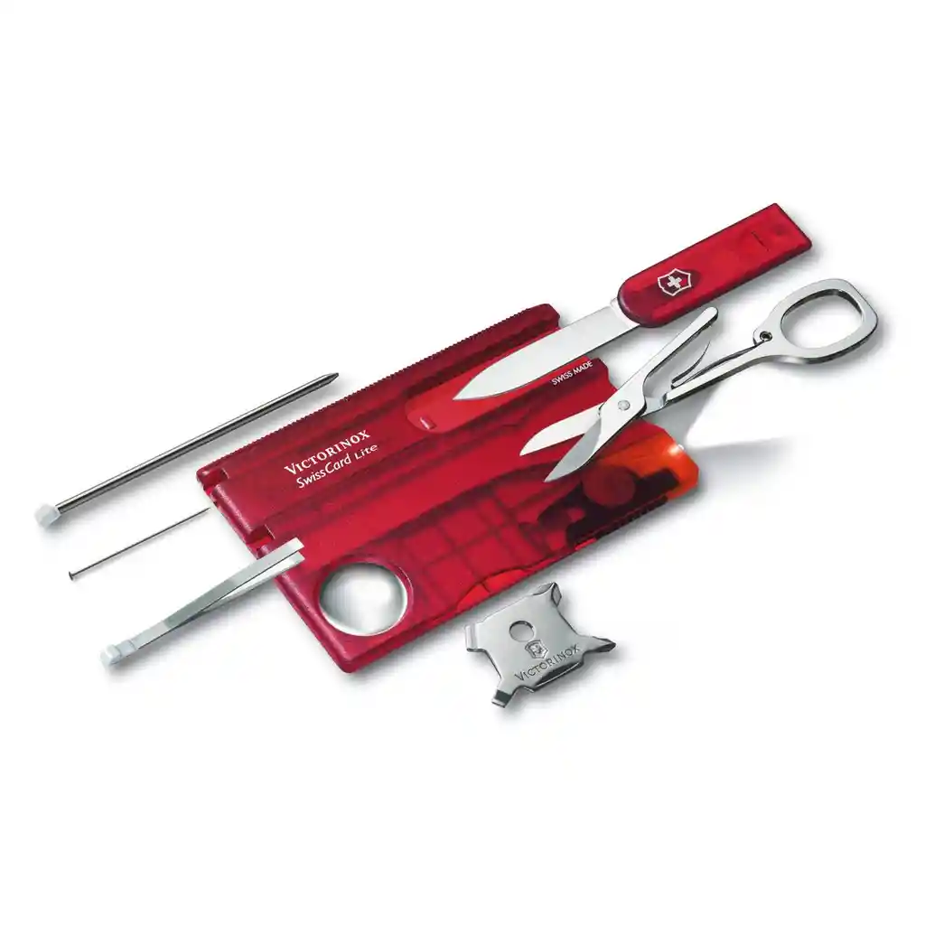 Victorinox Navaja Swisscard Roja Transparente