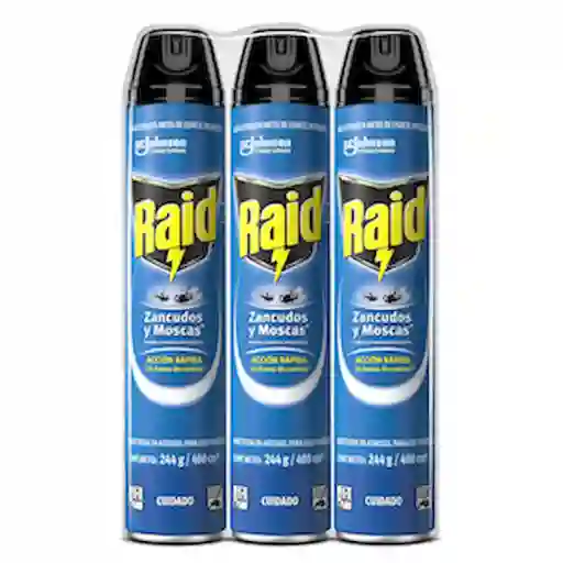 Raid Insecticida en Aerosol para Zancudos y Moscas

