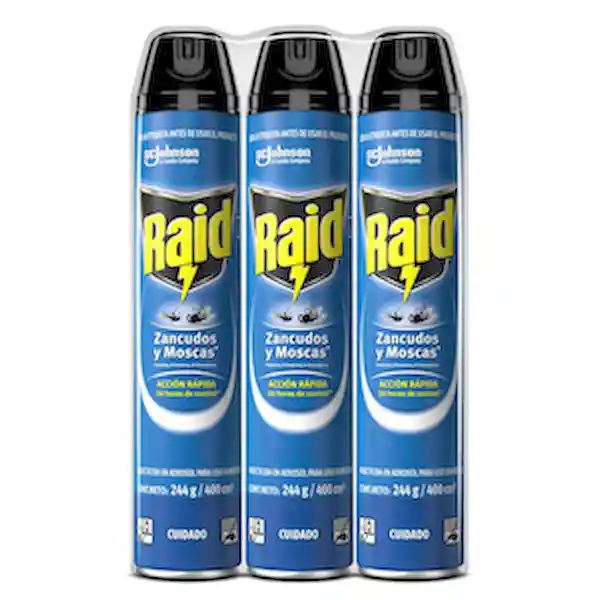 Raid Insecticida en Aerosol para Zancudos y Moscas
