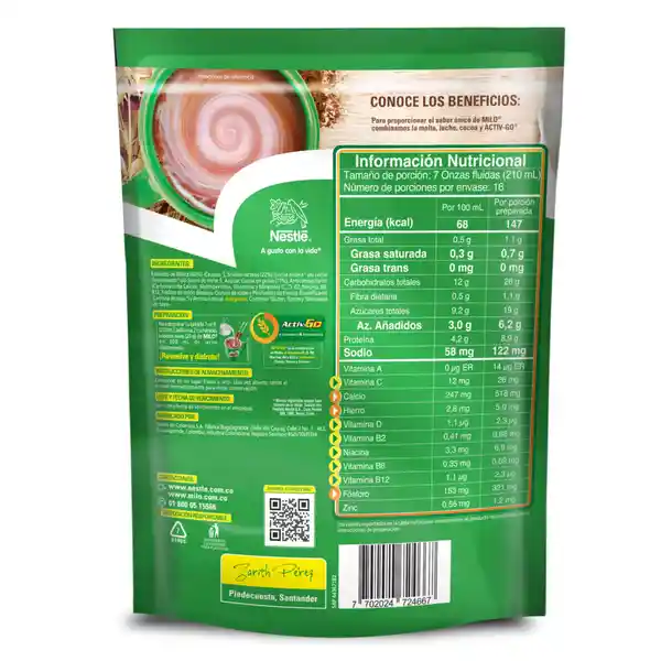 Milo Bebida en Polvo 320 g