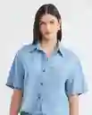 Camisa Slim Fit T.claro Azul Cristalino Claro Talla Xs Mujer Chevignon