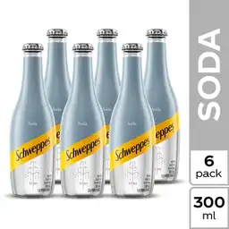 Gaseosa Schweppes Soda 300ML x 6 Unds