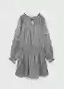 Vestido Siurana Gris Talla 11 Niñas Mango