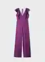 Enterizo Mono Lia Morado Talla S Mujer Mango