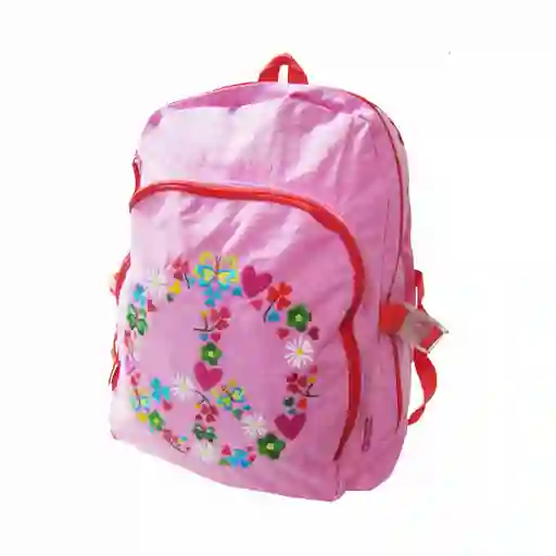 Agatha Ruiz de la Prada Mochila Grande Peace & Love Rosa