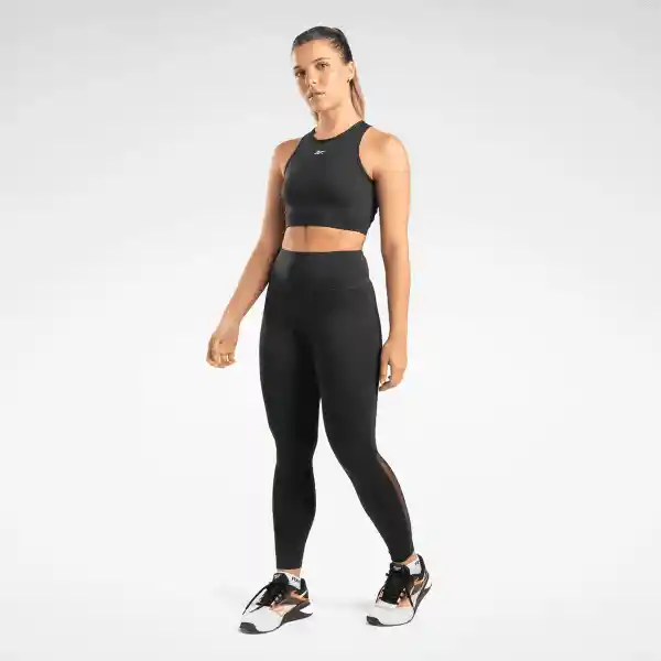 Reebok Licra Pp Basic Mesh Tight Mujer Negro S 100075431