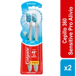 Colgate  Cepillo Dental360 Sensitive Pro Alivio X 2Und