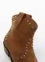 Botines Salto Cuero Talla 38 Mujer Mango