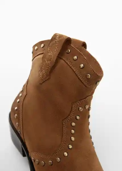 Botines Salto Cuero Talla 38 Mujer Mango