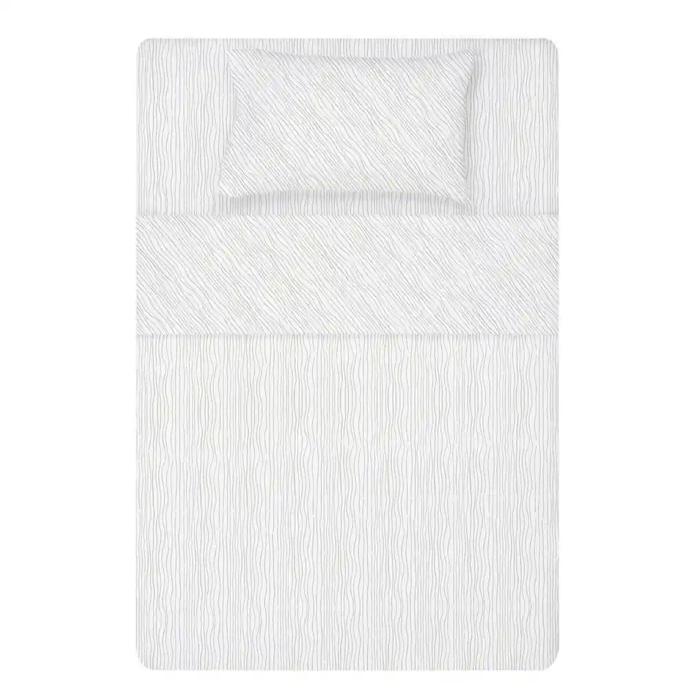 Whitecap Set Juego de Cama Estampado Gray Semi Doble