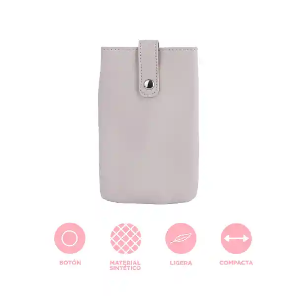 Bolso Porta Celular Mini Básico Marfil Miniso