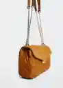 Bolso M Lys Camel Talla 99 Mujer Mango