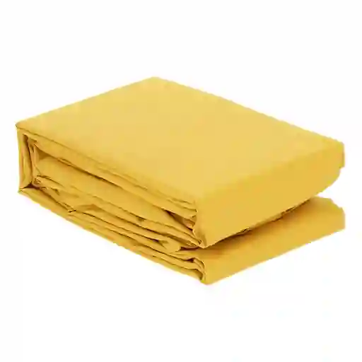 Casaideas Sábana Bajera 144 Hilos Amarillo King XL Diseño 0111