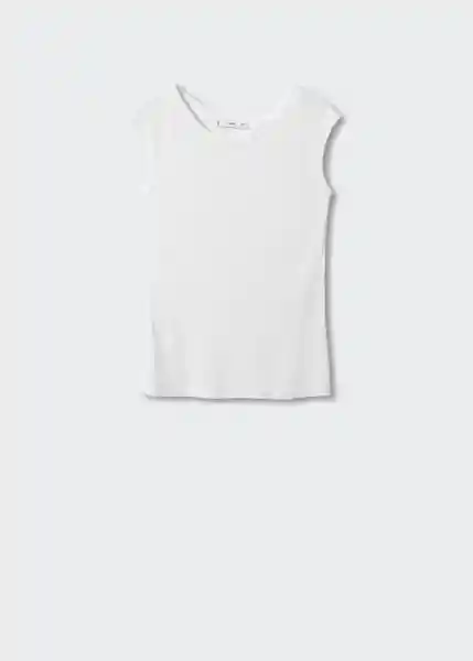 Camiseta Gloria Blanco Talla M Mujer Mango