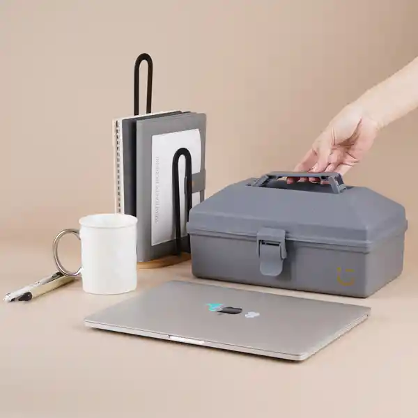 Organizador Portátil Serie Silver Gray Gris Oscuro Miniso