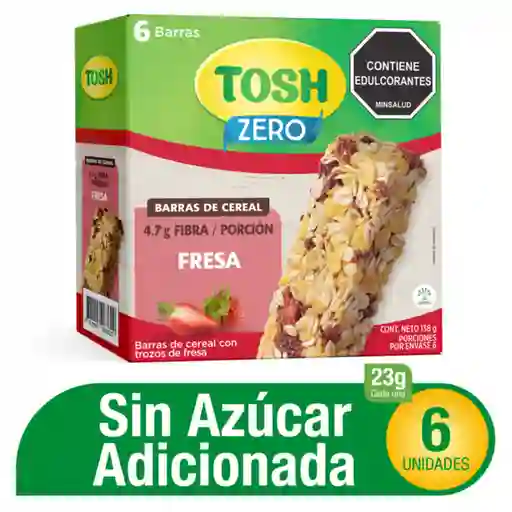 Tosh Barras de Cereal con Trozos de Fresa sin Azúcar