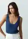 Blusa Tejido Mujer Azul Cetaceo Talla M Naf Naf