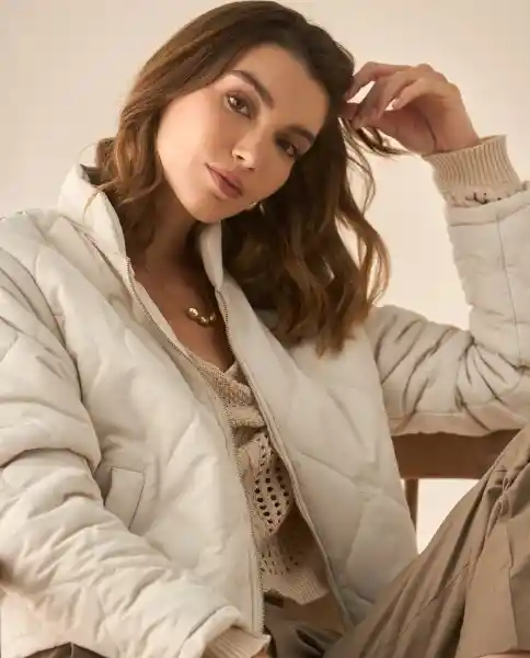 Chaqueta Beige Arenilla Claro Talla S 623G209 Esprit