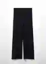 Pantalón Vieira Negro Talla L Mujer Mango