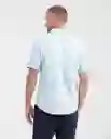 Camisa Manga Corta Clara Azul Cristalino Claro Talla M Chevignon