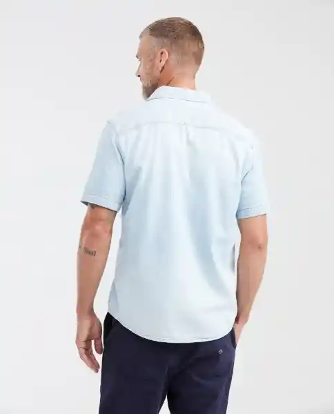 Camisa Manga Corta Clara Azul Cristalino Claro Talla M Chevignon