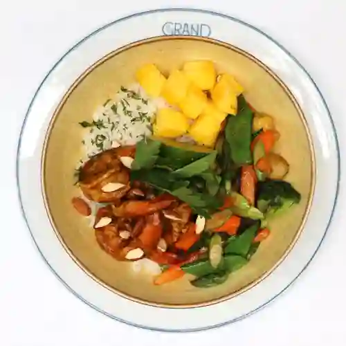 Bowl de Langostinos con Curry