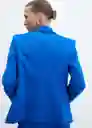 Blazer Americana Paloma Azul Talla 44 Mujer Mango