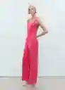 Enterizo Mono Lionela Fresa Talla XS Mujer Mango