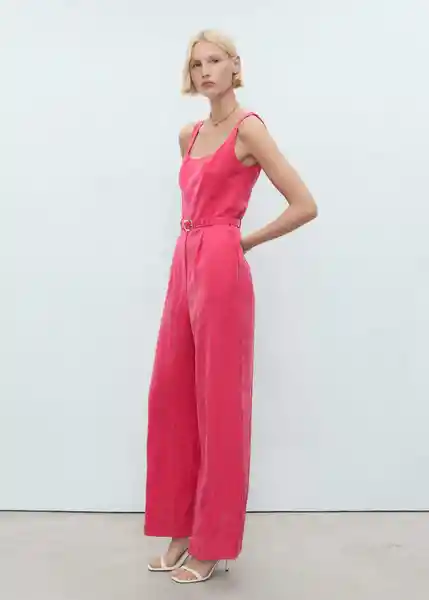 Enterizo Mono Lionela Fresa Talla XS Mujer Mango