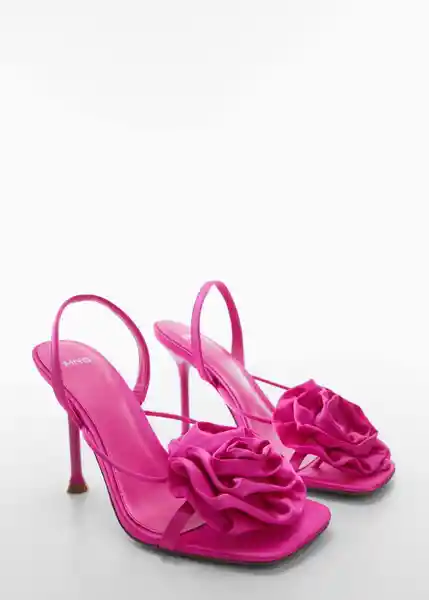 Sandalias Flor Fucsia Talla 37 Mujer Mango